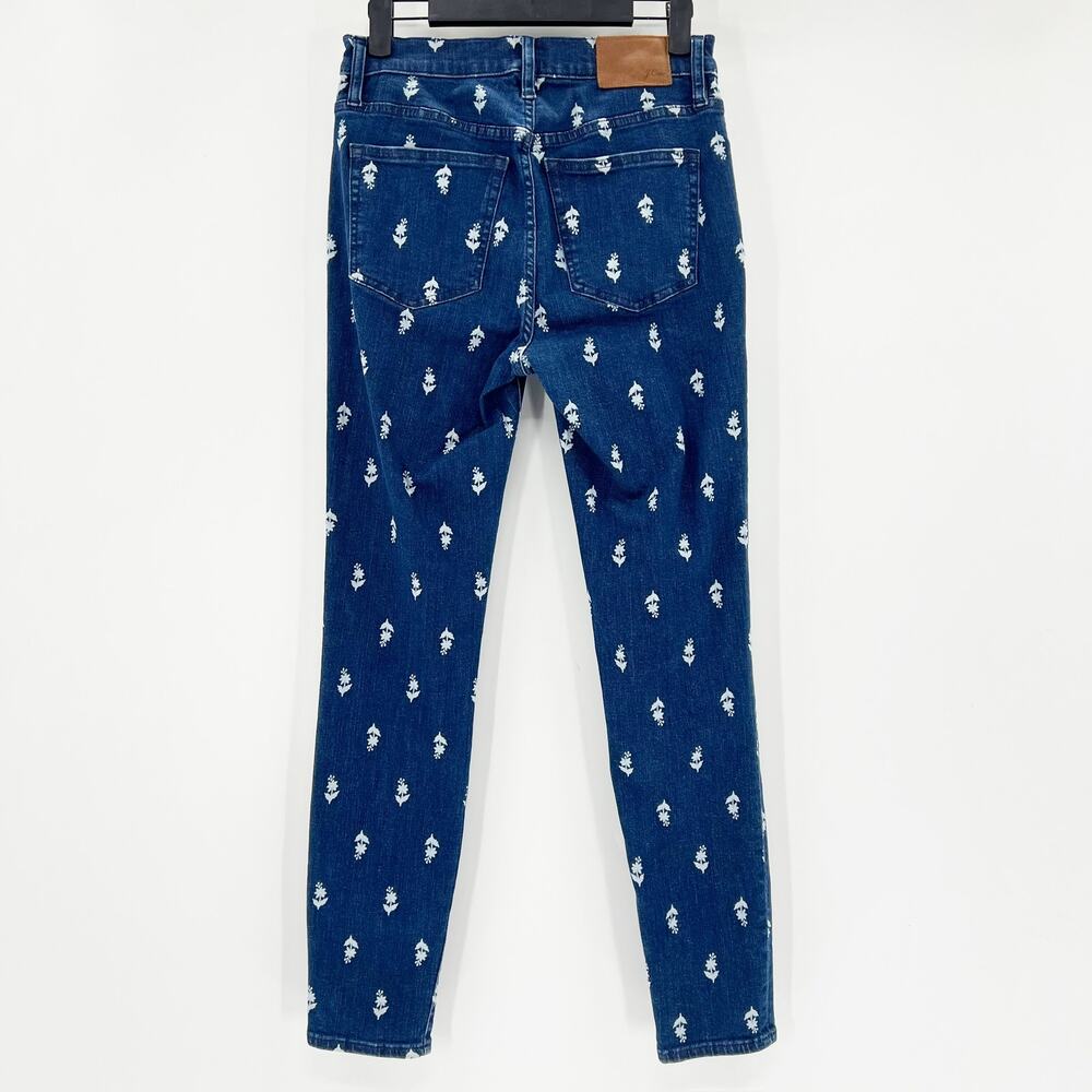 J. Crew 9" High-Rise Toothpick Jean in Block Print‎ 28 - Picture 4 of 8
